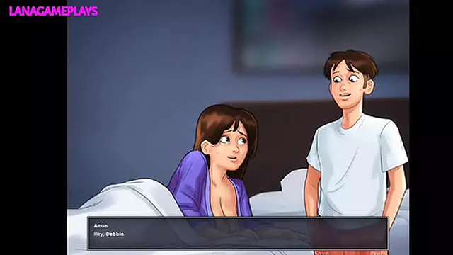 Summertime Saga #140 - Busty Milf Landlady′s Kitchen Fun