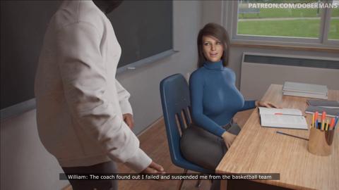 Teacher's huge booty ravaged by BBC in extreme deep throat threesome anime porn