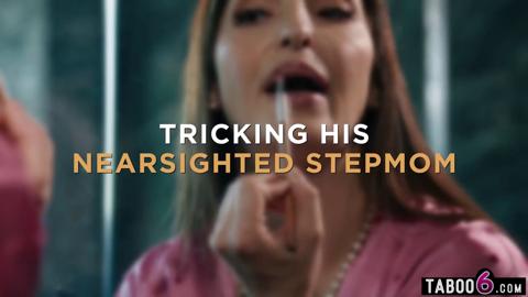 As incestuous Latina stepmom rides stepson's pole and sucks his meat, he creams his mom's face