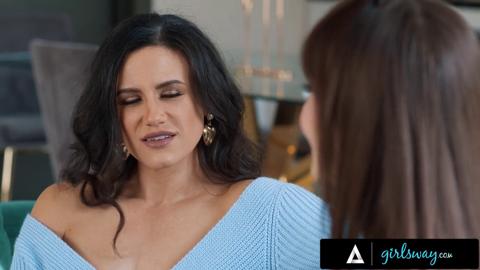 Two mature women seduce an adolescent for raunchy lesbian sex
