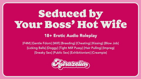 Audio Seduction: Bossmilf Breeds Her Cheating Wife Under Gentle Domination