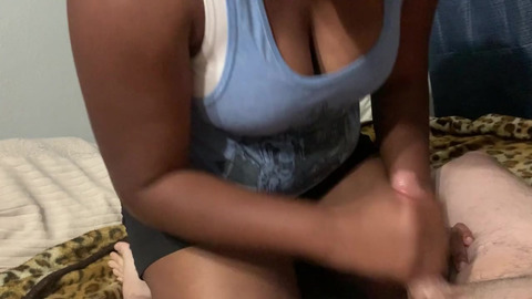 Ebony MILF with Beautiful Boobs Swallows