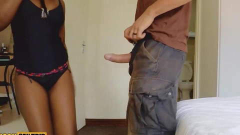 Curvy Ebony Milf Hotel Maid Pounded By European Tourist In Interracial Screw