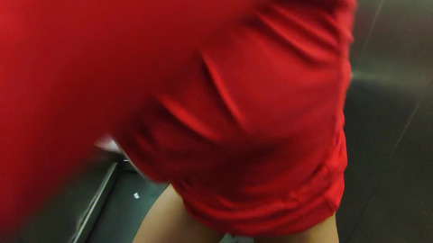 Very risky sex in a public elevator with hot neighbor Dada Deville