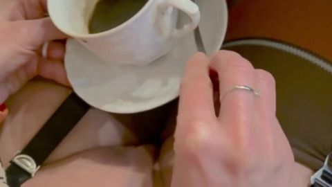 No panties in a cafe