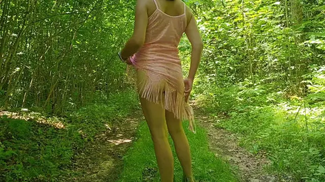 Redhead slut in leather lets friend creampie her hole