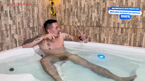 Latina MILF Kylei Eliish rides her boyfriend’s friend after catching him naked in her jacuzzi and gi