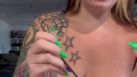 BBW step mom MILF foodie cum eat with me topless