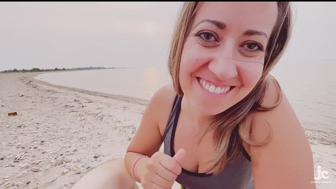 I licked his shaft on the shore then drank his load