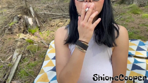 Smoking in Your Face and Bouncing Boobs Outdoor