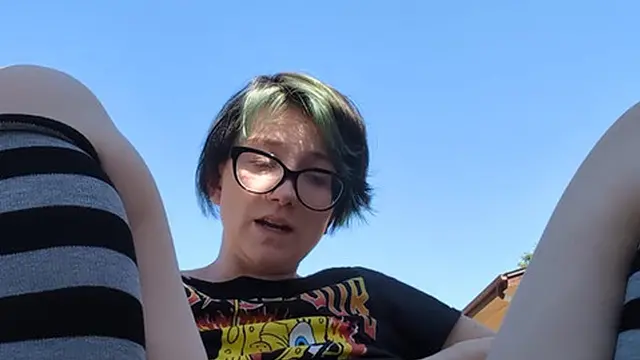 Testing a new toy on my porch and squirting everywhere