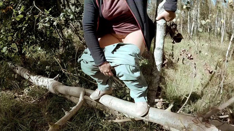 I need to piss during a long hike in the woods —  after I finished I noticed a man watching me