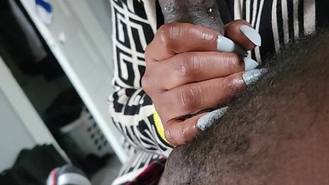 EBONY MILF GIVES STEPSON SLOPPY TOPPY