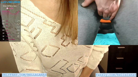 Teacher's squirting in her leggings in the middle of the class while her toy's being controlled