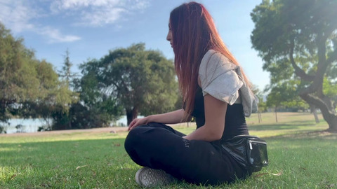 Italian Milf Artemisia Love 420 Smoking Sesh @ the park Full video on OF