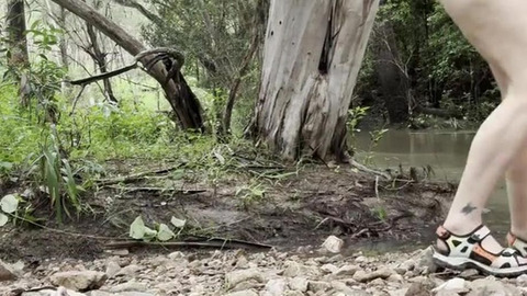 A Wee in the Woods. (James Deen)