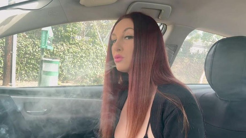 Italian Hot Long Hair Milf Artemisia Love Hot Solo 420 Smoke Fetish in the car OF@ArtemisiaLove101 (Nubiles)
