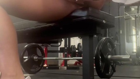 Horny fit gym girl makes you watch her public pussy dildo ride and squirt (Lena Paul)