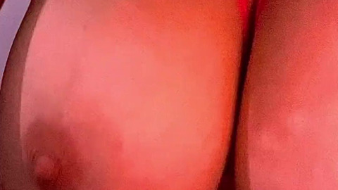 Horny Girl gets Cum Shot on Huge natural Tits