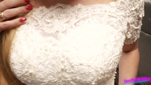 Bride doing BJ and fucks her husband after wedding