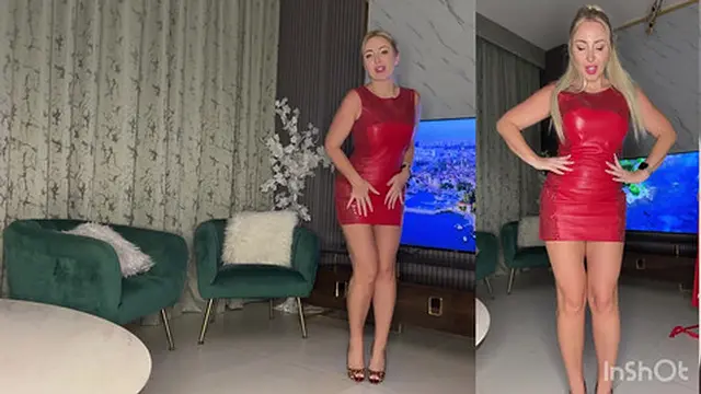 SEXY MINI DRESSES TRY ON HAUL 4K red &mdash;  nude