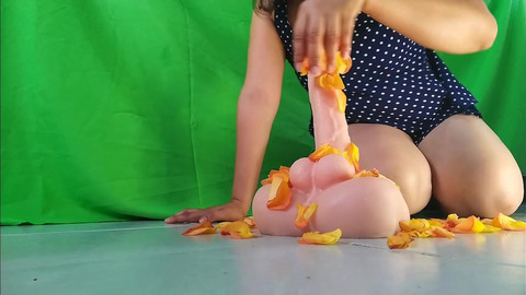 Roses, pussy, spit, and blowjob