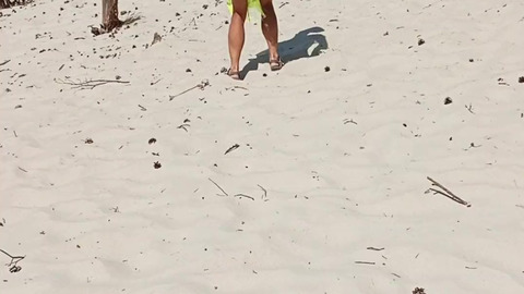 Desert public striptease