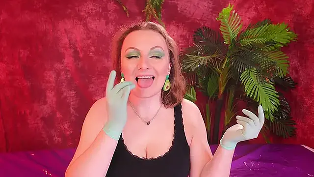 Gloves Fetish: ASMR video of Hot MILF