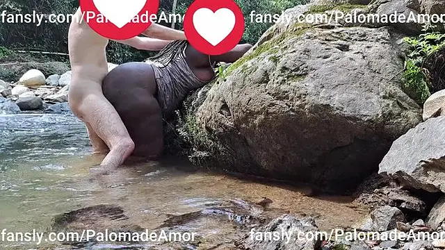 Curvy ebony babe gets creampied in missionary and doggystyle