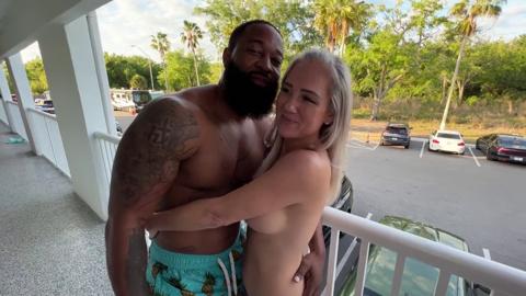 Backdoor Black Cock🍆 Threesomes at Sleazy Motel