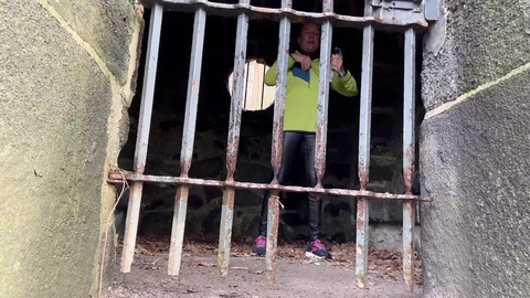 Behind bars, butt🍑-fucked raw by two horny🥵 corrections officers in a brutal cellblock gangbang
