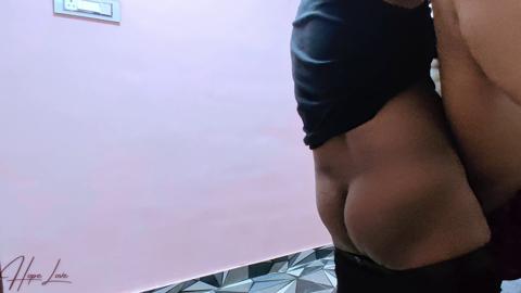 Cheating Wife Fucks Stranger in Dirty Kitchen Threesome While Husband Works