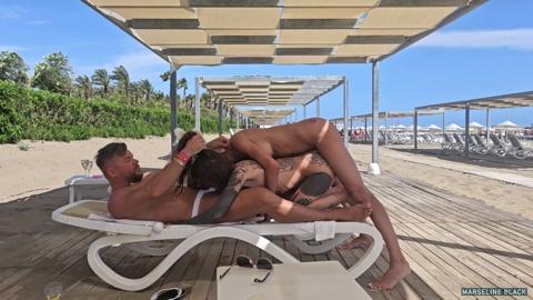 Surprised to find a hot guy at the beach; we got intimate together