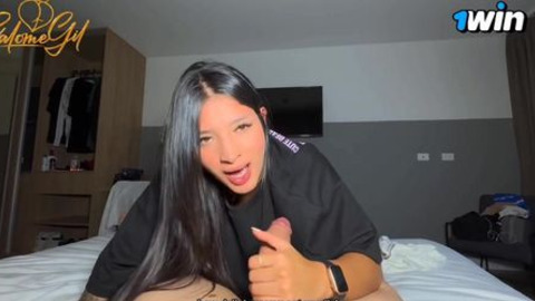 Slutty Salome gets off on fat cock🍆 in filthy gangbang.