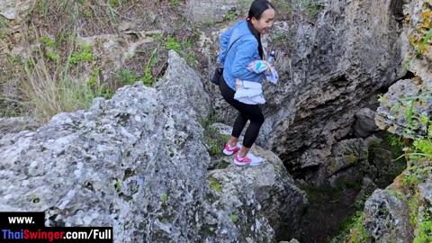 Unbridled Thai slapper gets ravaged by lusty studs amidst ancient cavern darkness