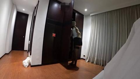 Trapped maid gets creampy surprise on her behind from my massive schlong in seedy motel room